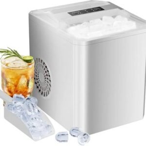 Sweetcrispy Countertop Ice Maker, Portable Ice Machine Self-Cleaning, 9 Cubes in