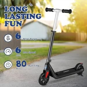 Caroma 120W Electric Scooter, Black Foldable Scooter for Boys & Girls Brand New