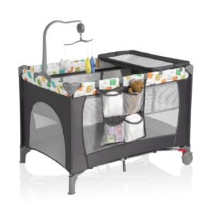 Pack and Play with Changing Table | Foldable Travel Crib & Baby Playpen | JPM...
