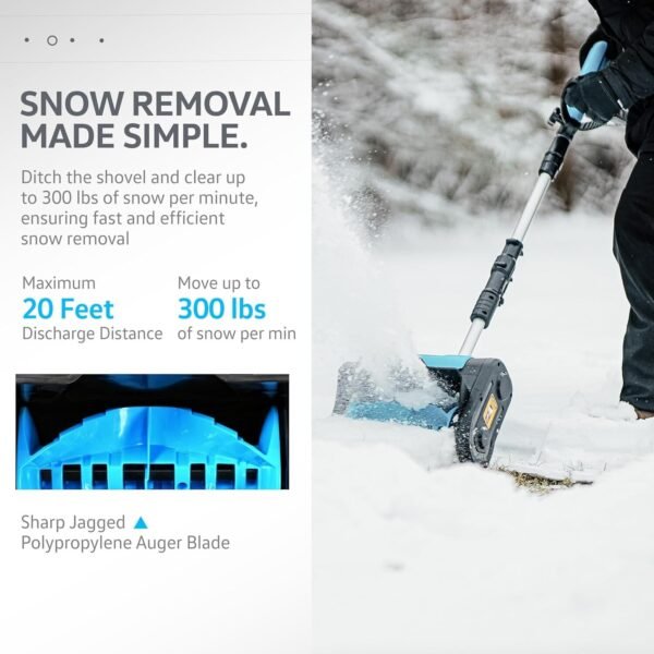 Electric Rechargeable Snow Blower Shovel - Electric Shovel WithRemovable Battery - Image 6