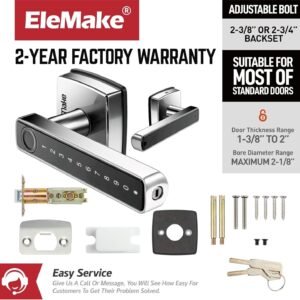 Fingerprint Door Handle - Fingerprint Door Lock with Keypad, WiFi Smart Bedroom