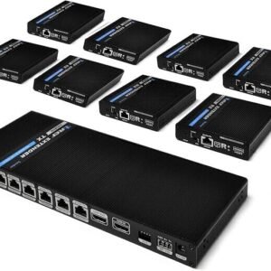 1x8 HDMI Extender Splitter 4K Multiple Over Single Cable CAT6/7 4K@60Hz 4:4:4