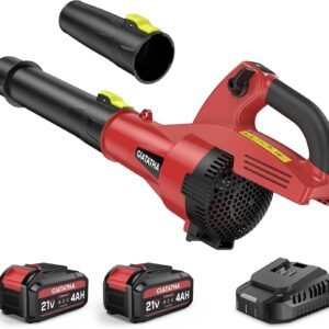 Lightweight Electric Cordless Leaf Blower with Batteries & Charger (2 x 4.0Ah)