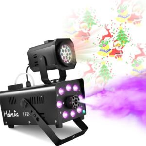 Fog Machine, LED Projector Light Smoke Machine with Timers 500W 2300CFM, Party