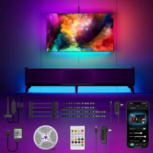 TV LED Backlights, LED Lights for TV(55-65 inch) Real-time Color Change,RGB Doub