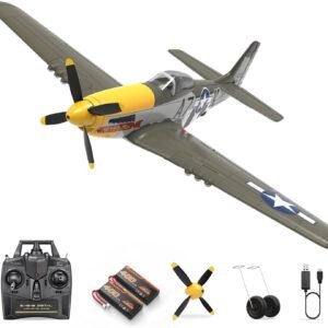 HAWK'S WORK RC Plane P-51D Mustang 500mm, 4 Channel Remote Control Warbird RTF,