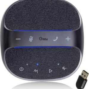 Conference Speakerphone with Bluetooth USB Adapter and 4 Mics for pc, Noise R...
