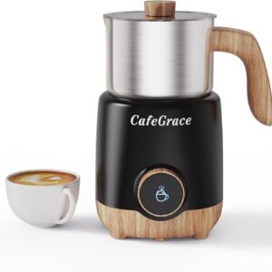 8-IN-1 Milk Frother and Steamer, 21oz/600ml Split Stainless Steel Automatic Hot