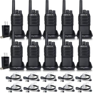 Retevis NR10 Walkie Talkies with Earpiece,Noise Canceling Two Way Radio Recharge