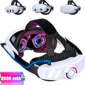 For Meta Oculus Quest 3/3s/Quest 2 VR Headset Elite Head Strap w/8000mAh Battery