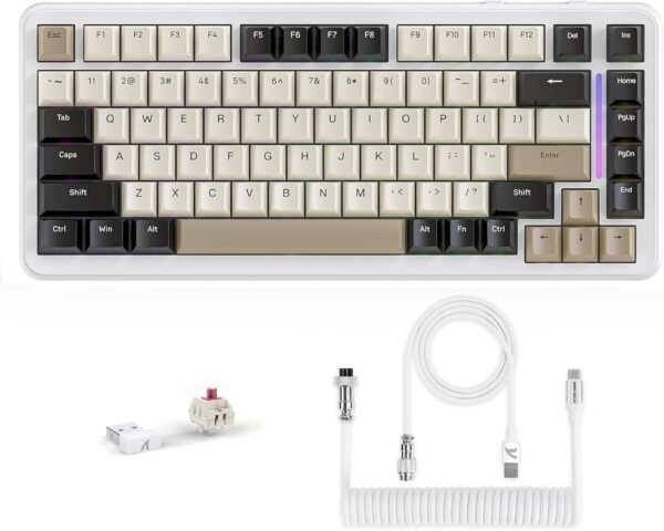 ATTACK SHARK M86 75% Mechanical Gaming Custom Keyboard,Gasket Mount,Hot Swappabl