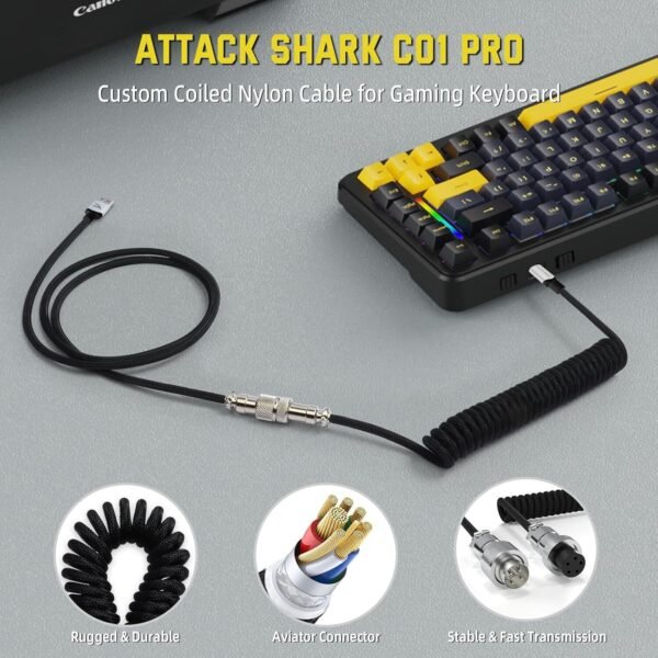 ATTACK SHARK M86 75% Mechanical Gaming Custom Keyboard,Gasket Mount,Hot Swappabl - Image 9