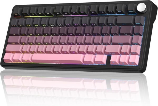 M75 Mechanical Keyboard,75% Gasket Hot Swappable,RGB Backlit,Side Printed PBT