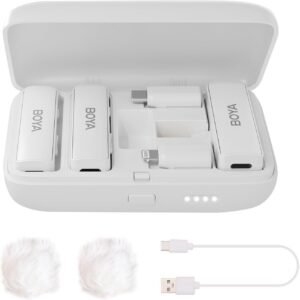 BOYA BOYALINK-W Wireless Lavalier Microphone for iPhone/Android/Camera Vlogging,