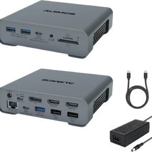 USB C Docking Station Triple Monitor for Dell/HP/Lenovo/Surface/MacBook Laptops,