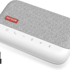 NUROUM Bluetooth Conference Speaker and Microphone, Enhanced 360 Voice Pick up &