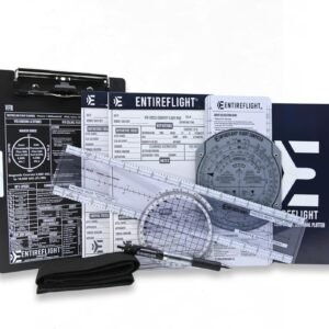 Aviation Pilot Kneeboard - E6b Flight Computer Plus Plotter & Cross Country Plan