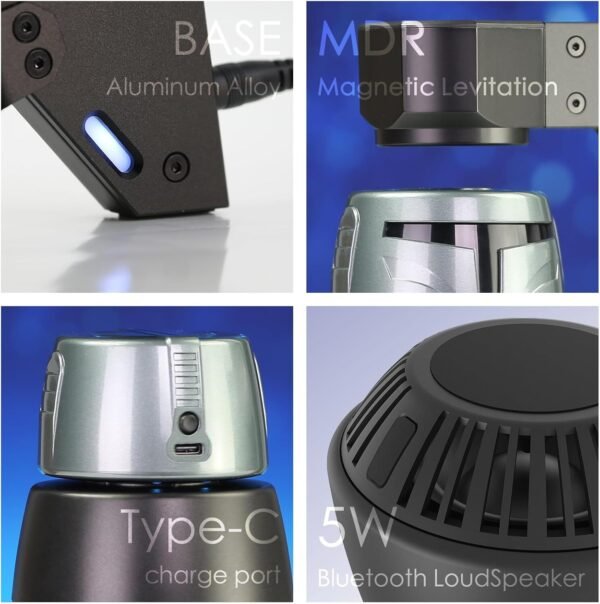 Magnetic Levitation Bluetooth Speaker,Gifts for Science Fiction Fans,Home or Off - Image 4