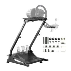 Racing Wheel Stand，Height Adjustable Steering Wheel Stand Racing Simulator logi