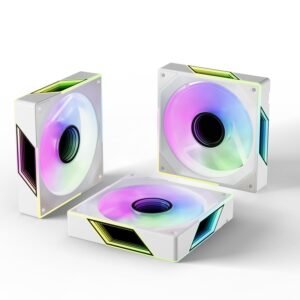 120mm ARGB Computer Case Fan, 4 Pin PWM, with Infinity Mirror 3 pack