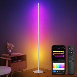 RGBW Floor Lamp, Smart LED Corner Lamp with WiFi APP Remote Control, Compatible