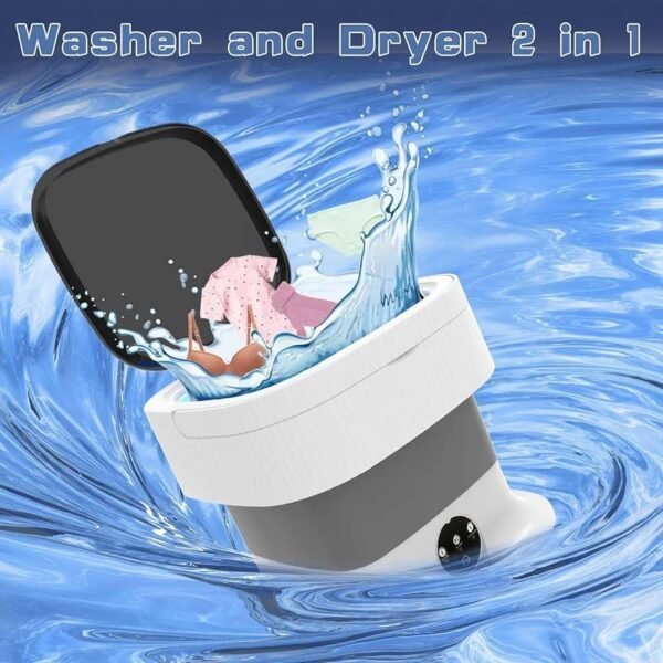 Portable Washing Machine,11L Mini Washer with Foldable Design, Small Folding - Image 4