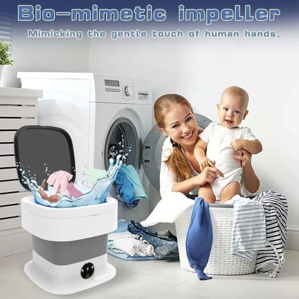 Portable Washing Machine,11L Mini Washer with Foldable Design, Small Folding - Image 5